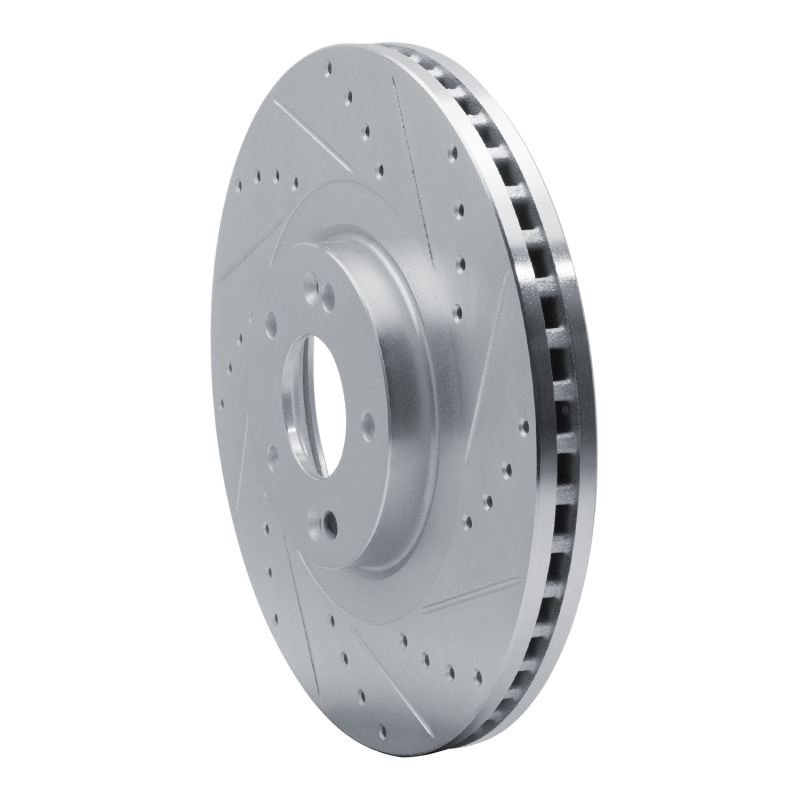 Hyundai Palisade Brake Rotor (1) - Front Right - R1 Concepts - Drilled & Slotted - Silver - `20-`25